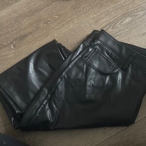 Sleek Black Faux Leather Pants